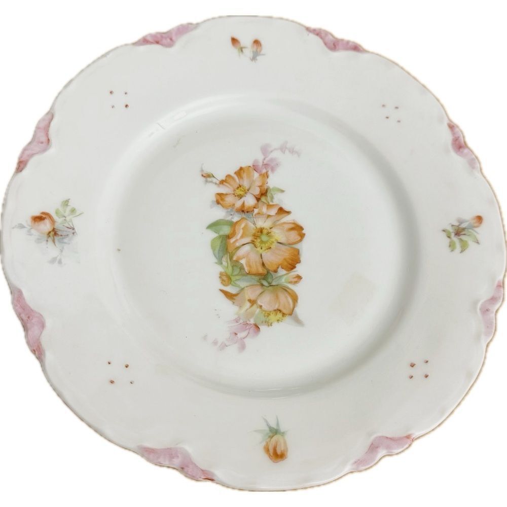 • Vintage Rex Bavaria Porcelain Plate - Floral
Design‎
